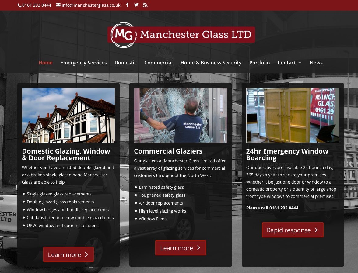 New Manchester Glass Website